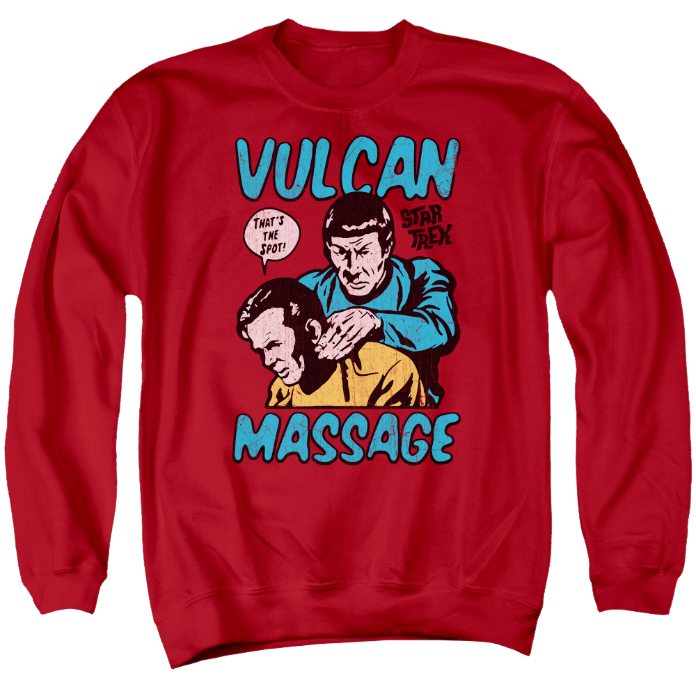 Star Trek Massage Men's Crewneck Sweatshirt Men's Crewneck Sweatshirt Star Trek   