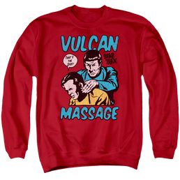 Star Trek Massage Men's Crewneck Sweatshirt Men's Crewneck Sweatshirt Star Trek   