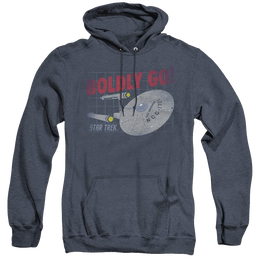 Star Trek The Original Series Boldly Go - Heather Pullover Hoodie Heather Pullover Hoodie Star Trek   