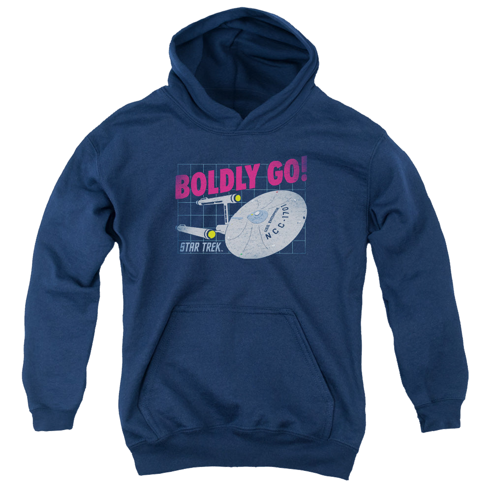 Star Trek The Original Series Boldly Go - Youth Hoodie Youth Hoodie (Ages 8-12) Star Trek   