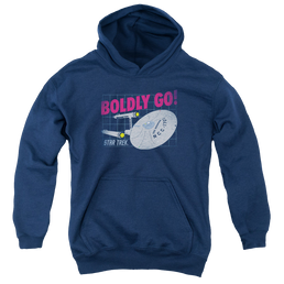 Star Trek The Original Series Boldly Go - Youth Hoodie Youth Hoodie (Ages 8-12) Star Trek   