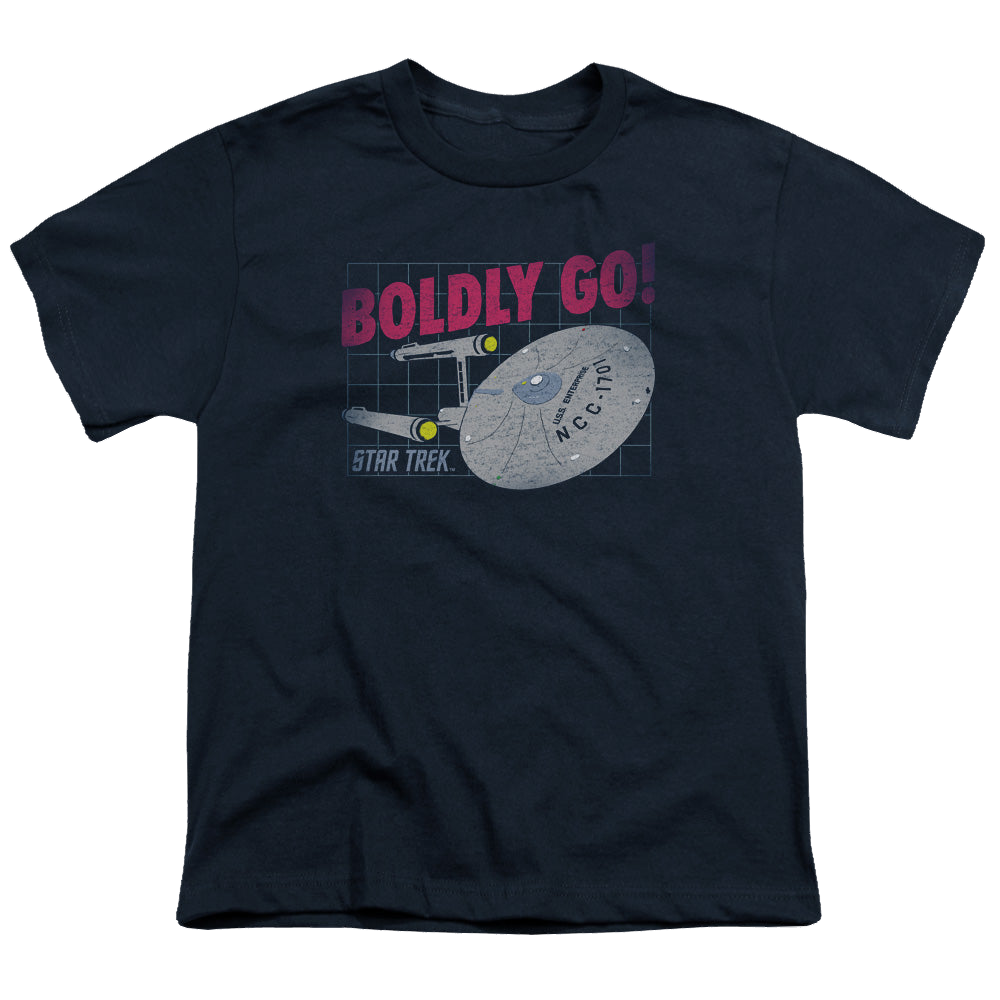 Star Trek The Original Series Boldly Go - Youth T-Shirt Youth T-Shirt (Ages 8-12) Star Trek   