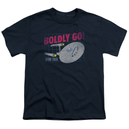 Star Trek The Original Series Boldly Go - Youth T-Shirt Youth T-Shirt (Ages 8-12) Star Trek   