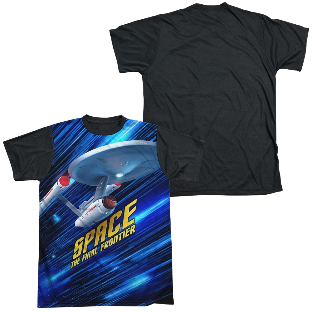 Star Trek Space Frontier Men's Black Back T-Shirt Men's Black Back T-Shirt Star Trek   