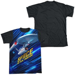 Star Trek Space Frontier Men's Black Back T-Shirt Men's Black Back T-Shirt Star Trek   