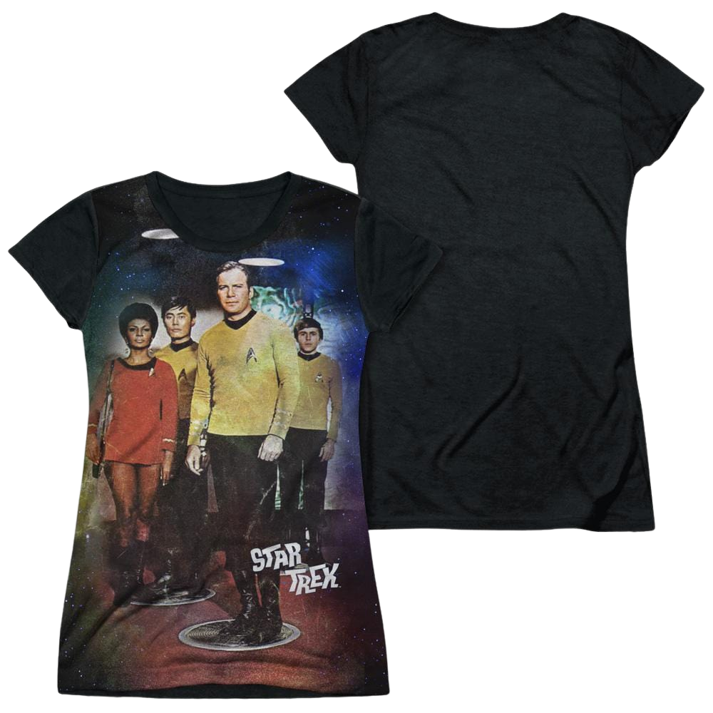 Star Trek Transport Juniors Black Back T-Shirt Juniors Black Back T-Shirt Star Trek   