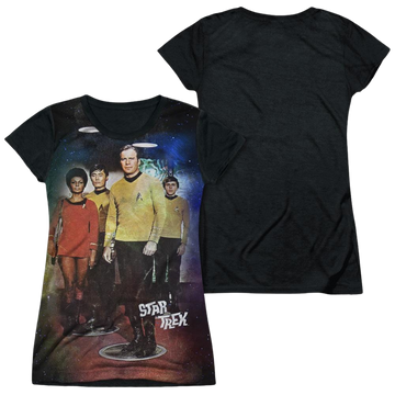 Star Trek Transport juniors black back t-shirt