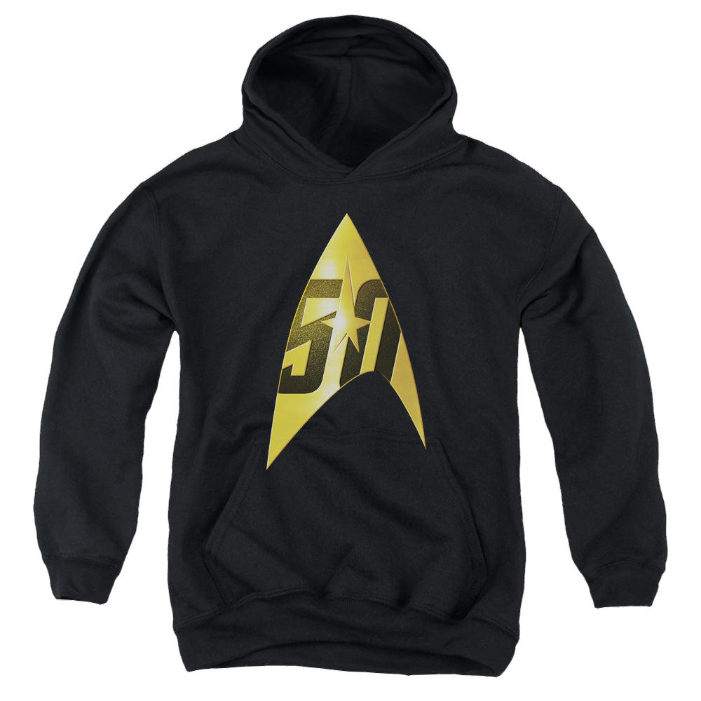 Star Trek The Original Series 50Th Anniversary Delta - Youth Hoodie Youth Hoodie (Ages 8-12) Star Trek   