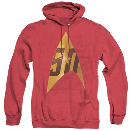 Star Trek The Original Series 50Th Anniversary Delta - Heather Pullover Hoodie Heather Pullover Hoodie Star Trek   