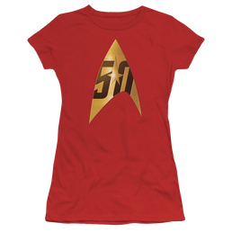 Star Trek The Original Series 50Th Anniversary Delta - Juniors T-Shirt Juniors T-Shirt Star Trek   