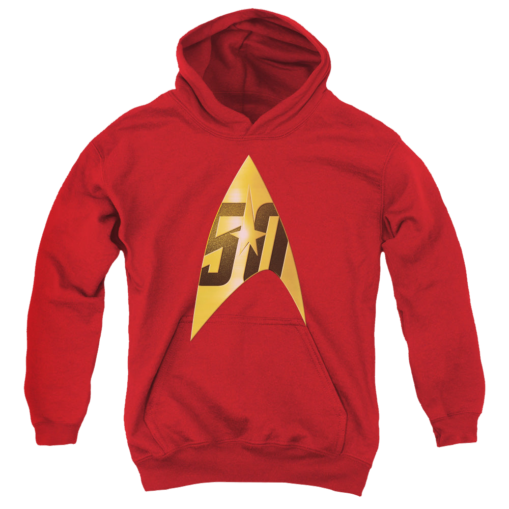 Star Trek The Original Series 50Th Anniversary Delta - Youth Hoodie Youth Hoodie (Ages 8-12) Star Trek   