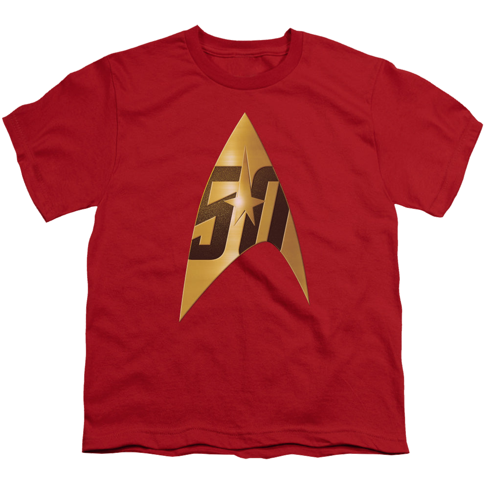 Star Trek The Original Series 50Th Anniversary Delta - Youth T-Shirt Youth T-Shirt (Ages 8-12) Star Trek   
