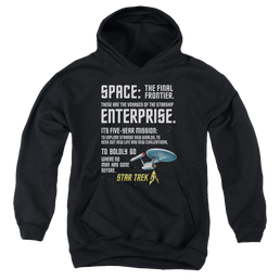 Star Trek The Original Series Intro - Youth Hoodie Youth Hoodie (Ages 8-12) Star Trek   