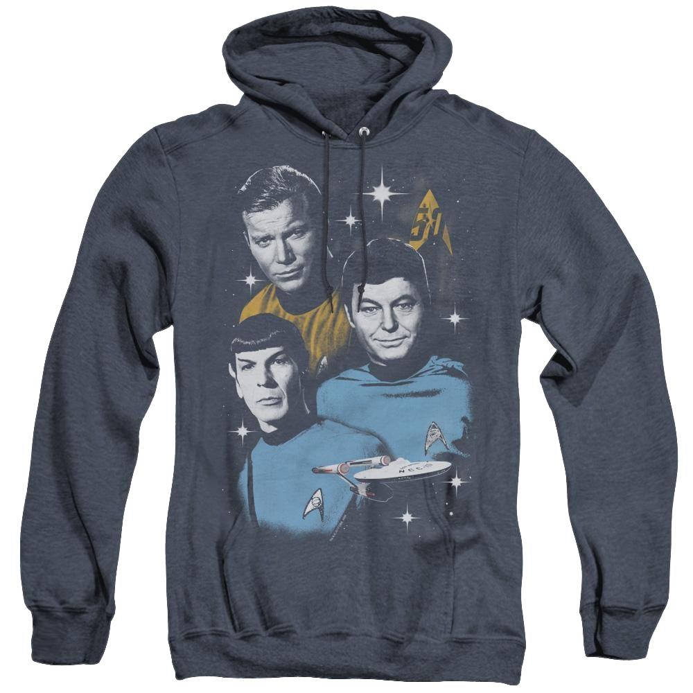Star Trek The Original Series All Star Crew - Heather Pullover Hoodie Heather Pullover Hoodie Star Trek   