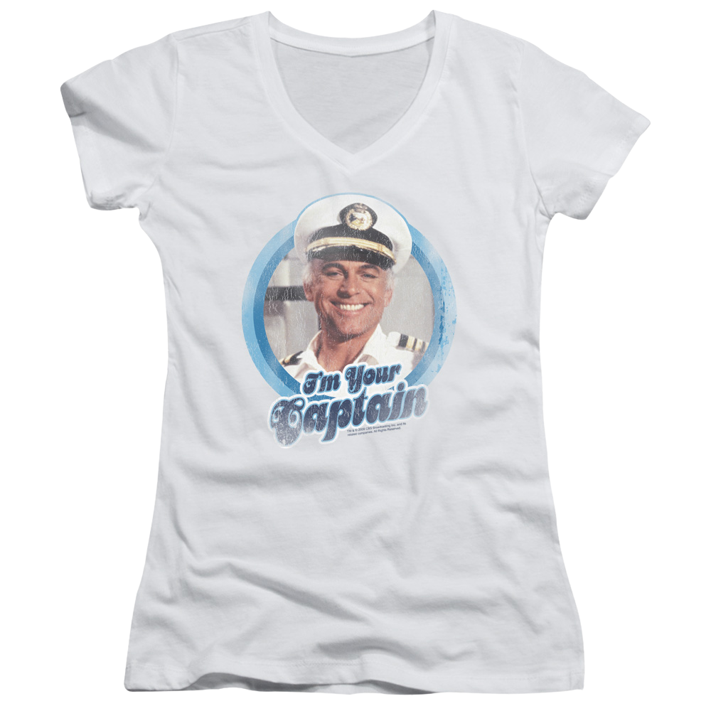 Love Boat, The Im Your Captain - Juniors V-Neck T-Shirt Juniors V-Neck T-Shirt The Love Boat   