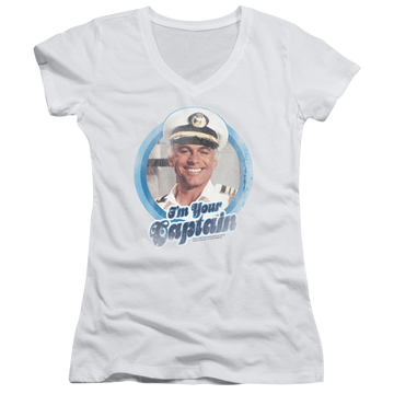 Love Boat, The Im Your Captain - Juniors V-Neck T-Shirt Juniors V-Neck T-Shirt The Love Boat   