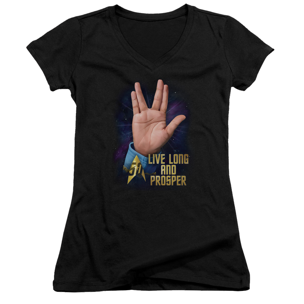 Star Trek Llap 50 Juniors V-Neck T-Shirt Juniors V-Neck T-Shirt Star Trek   