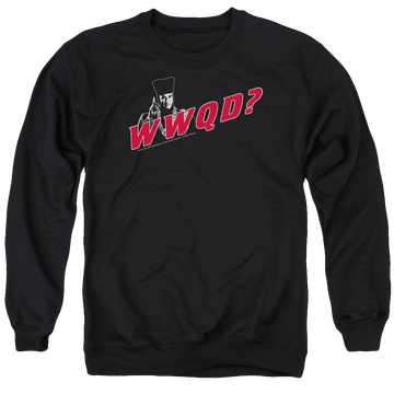 Black men's crewneck sweatshirt with Star Trek Wwqd graphic