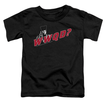 Black toddler t-shirt with Star Trek Wwqd graphic