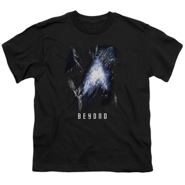 Black youth t-shirt for ages 8 to 12 with Star Trek Beyond Krall Poster graphic