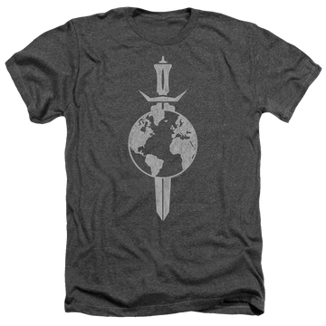 Charcoal men's heather t-shirt with Star Trek Enterprise Terran Empire graphic