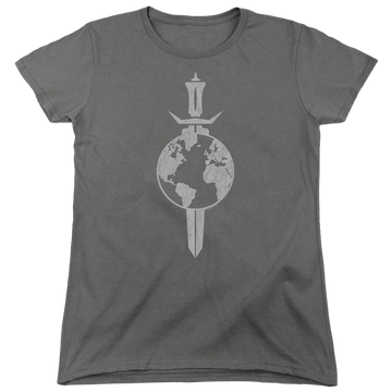 Charcoal women's t-shirt with Star Trek Enterprise Terran Empire graphic