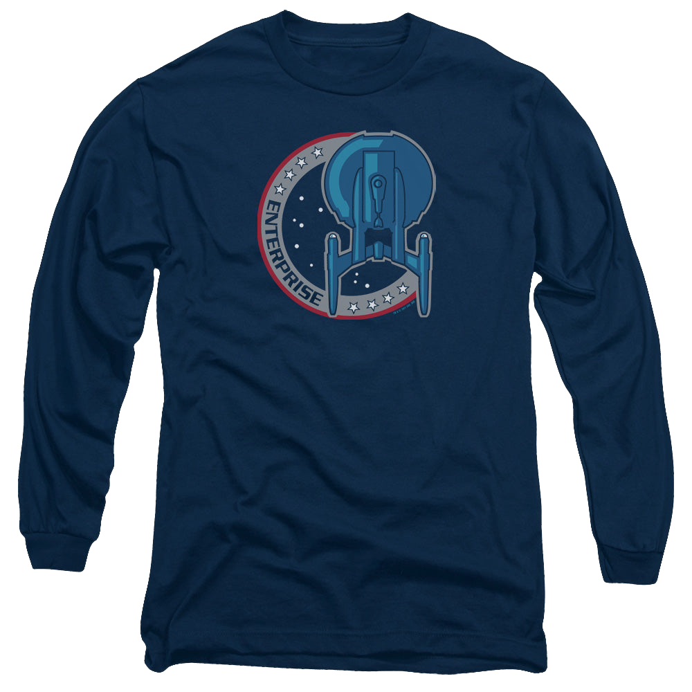 Star Trek Enterprise Enterprise Patch - Men's Long Sleeve T-Shirt Men's Long Sleeve T-Shirt Star Trek   