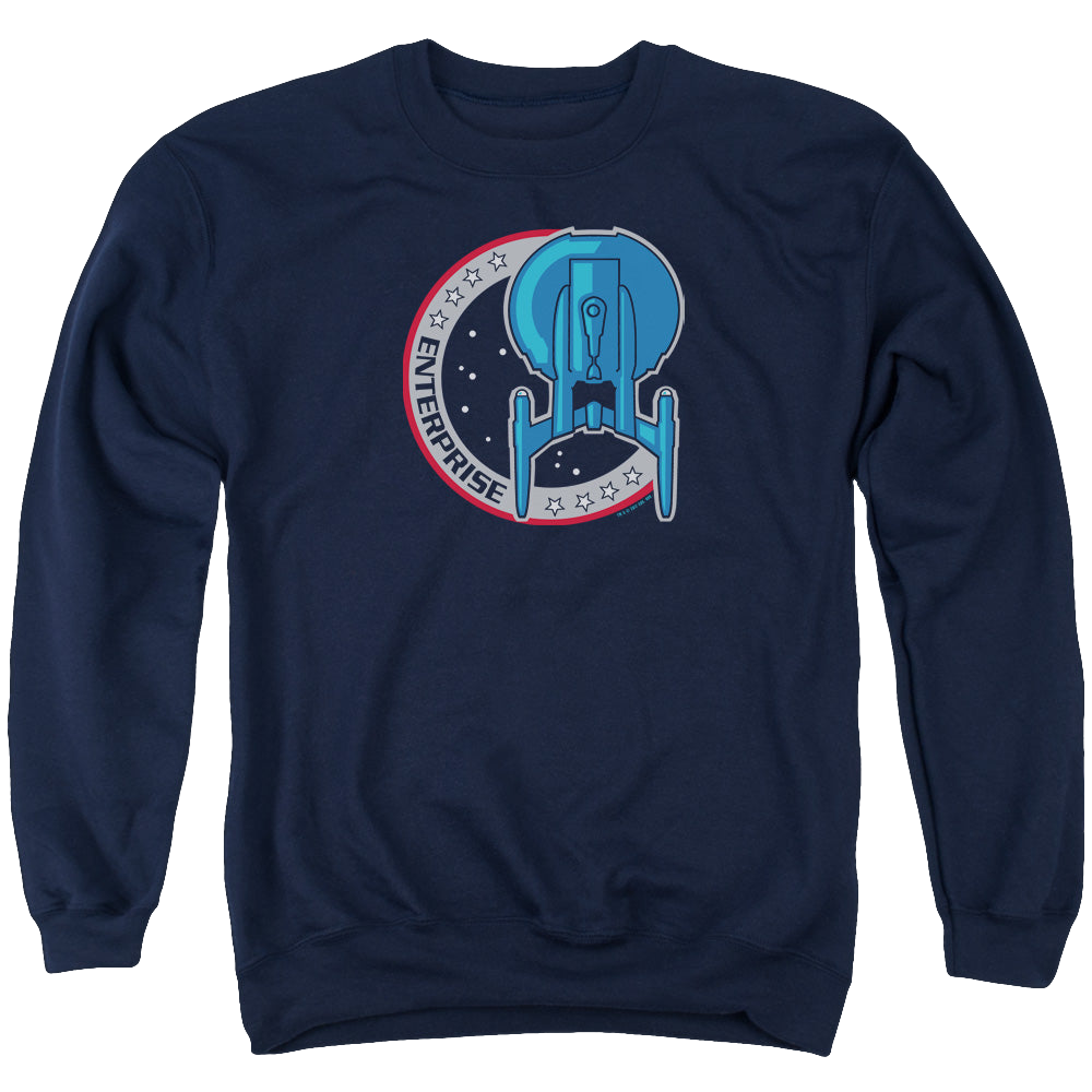Star Trek Enterprise Enterprise Patch - Men's Crewneck Sweatshirt Men's Crewneck Sweatshirt Star Trek   