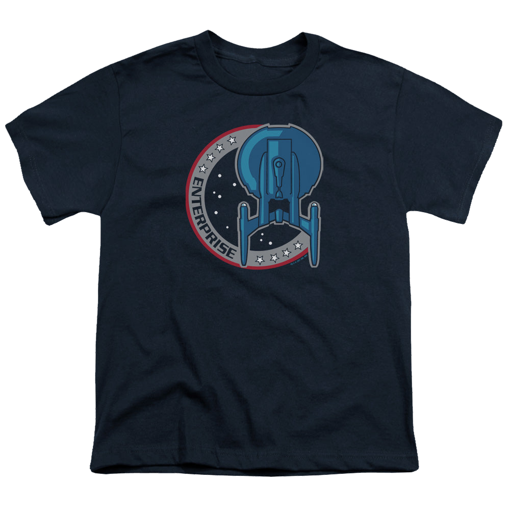 Star Trek Enterprise Enterprise Patch - Youth T-Shirt Youth T-Shirt (Ages 8-12) Star Trek   