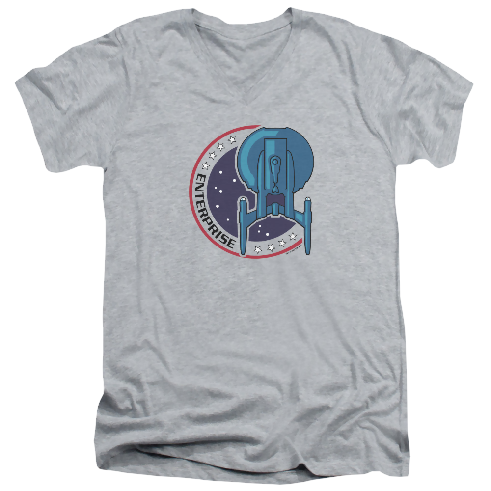 Star Trek Enterprise Enterprise Patch - Men's V-Neck T-Shirt Men's V-Neck T-Shirt Star Trek   