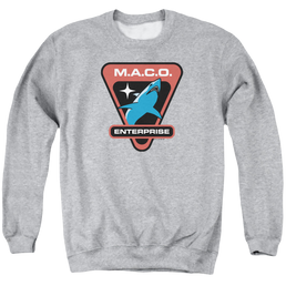 Star Trek Enterprise Maco Patch - Men's Crewneck Sweatshirt Men's Crewneck Sweatshirt Star Trek   