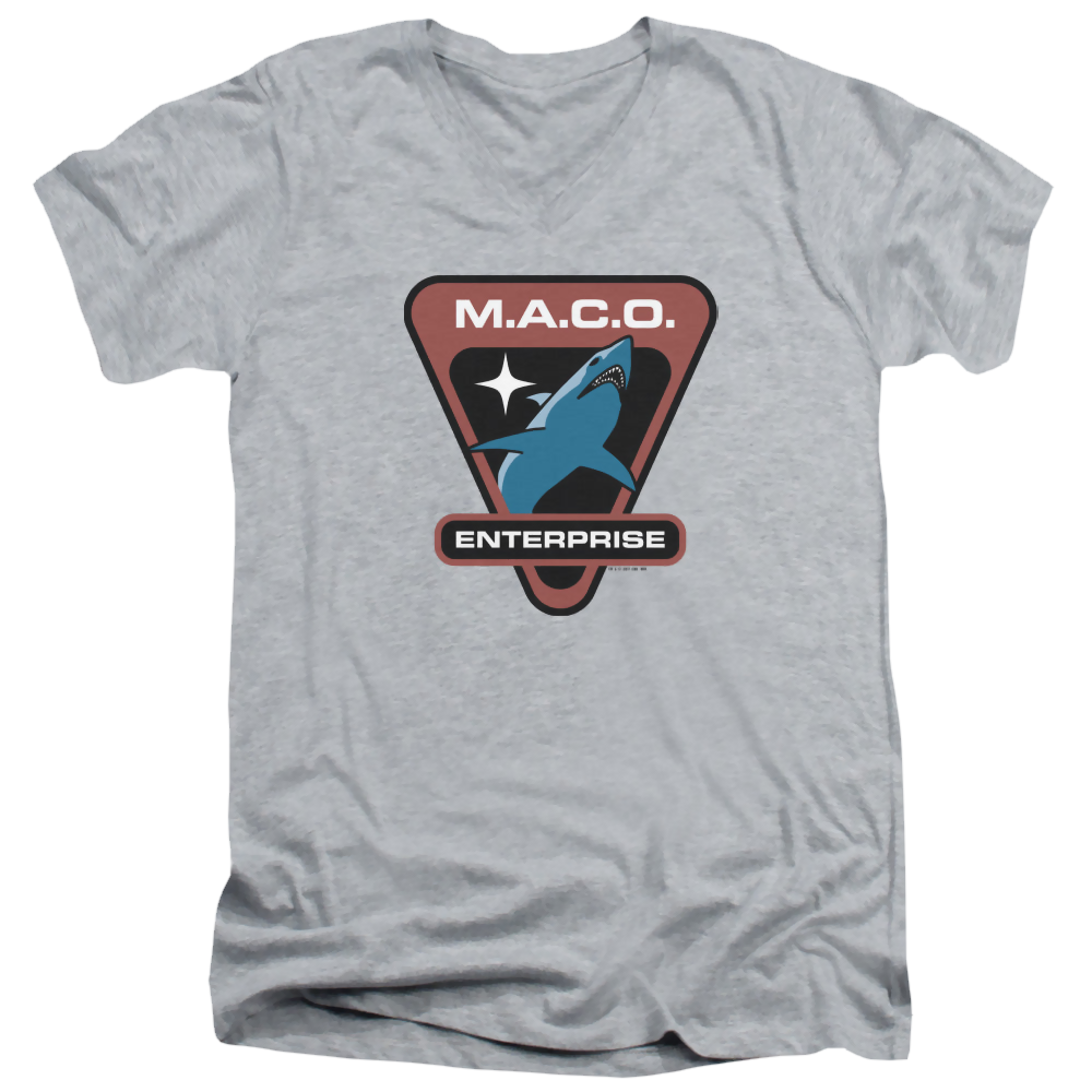 Star Trek Enterprise Maco Patch - Men's V-Neck T-Shirt Men's V-Neck T-Shirt Star Trek   