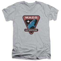 Star Trek Enterprise Maco Patch - Men's V-Neck T-Shirt Men's V-Neck T-Shirt Star Trek   