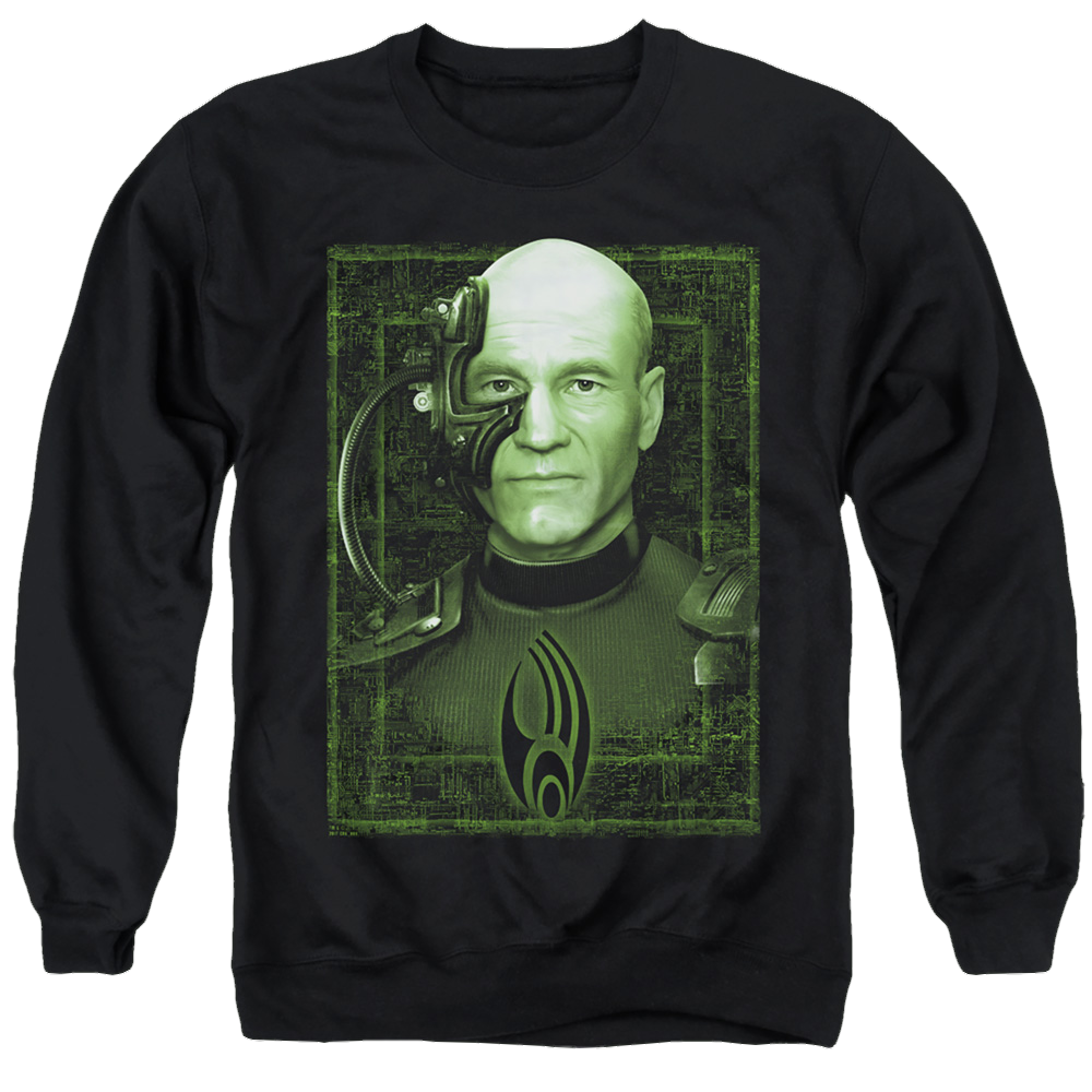 Star Trek Locutus Of Borg Men's Crewneck Sweatshirt Men's Crewneck Sweatshirt Star Trek   