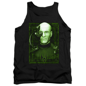 Black men's tank with Star Trek Locutus Of Borg graphic
