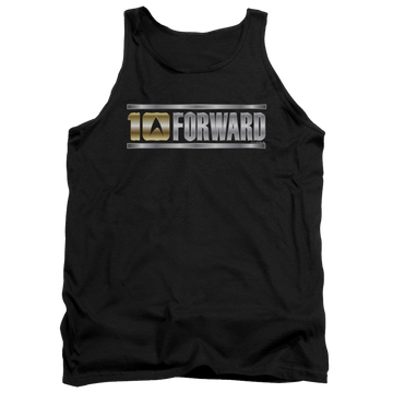 Black men's tank with Star Trek Ten Forward graphic