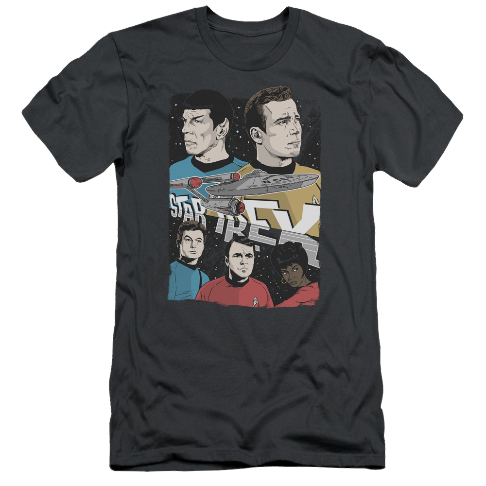 Star Trek Illustrated Crew Men's Slim Fit T-Shirt Men's Slim Fit T-Shirt Star Trek   