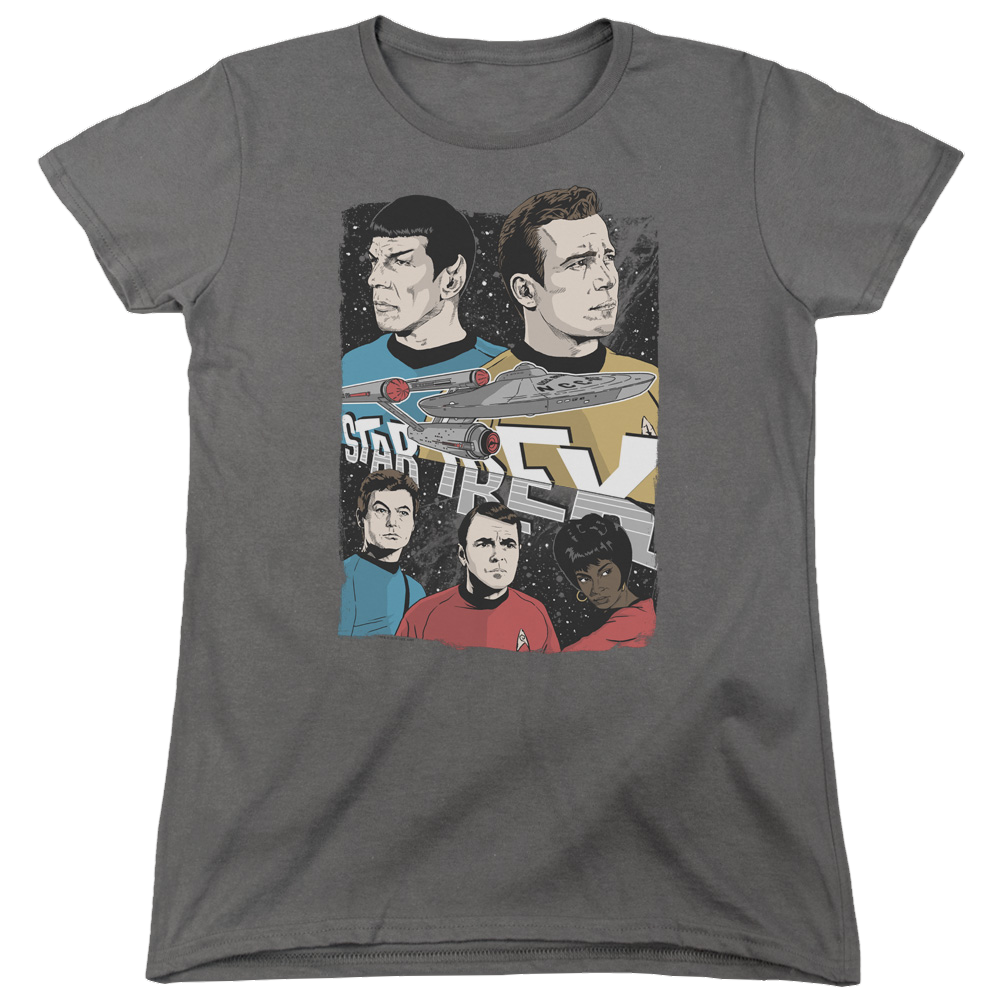 Star Trek Illustrated Crew Women's T-Shirt Women's T-Shirt Star Trek   