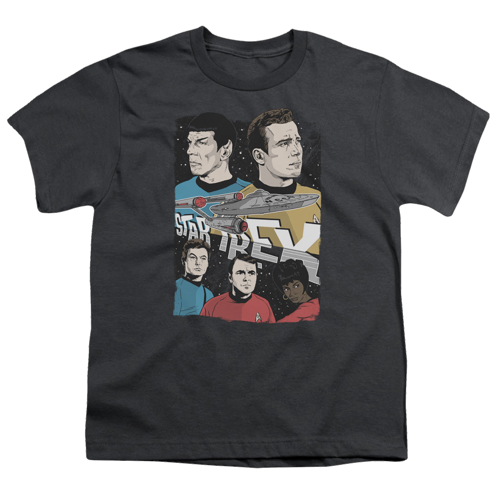 Star Trek The Original Series Illustrated Crew - Youth T-Shirt Youth T-Shirt (Ages 8-12) Star Trek   