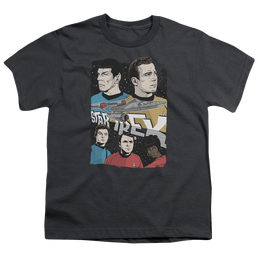 Star Trek The Original Series Illustrated Crew - Youth T-Shirt Youth T-Shirt (Ages 8-12) Star Trek   