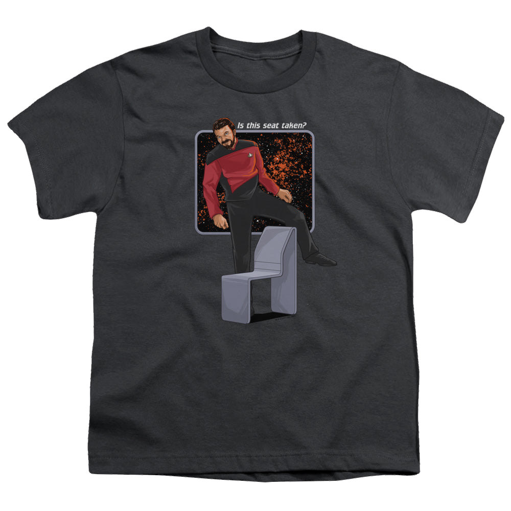 Star Trek The Next Generation Is This Seat Taken - Youth T-Shirt Youth T-Shirt (Ages 8-12) Star Trek   