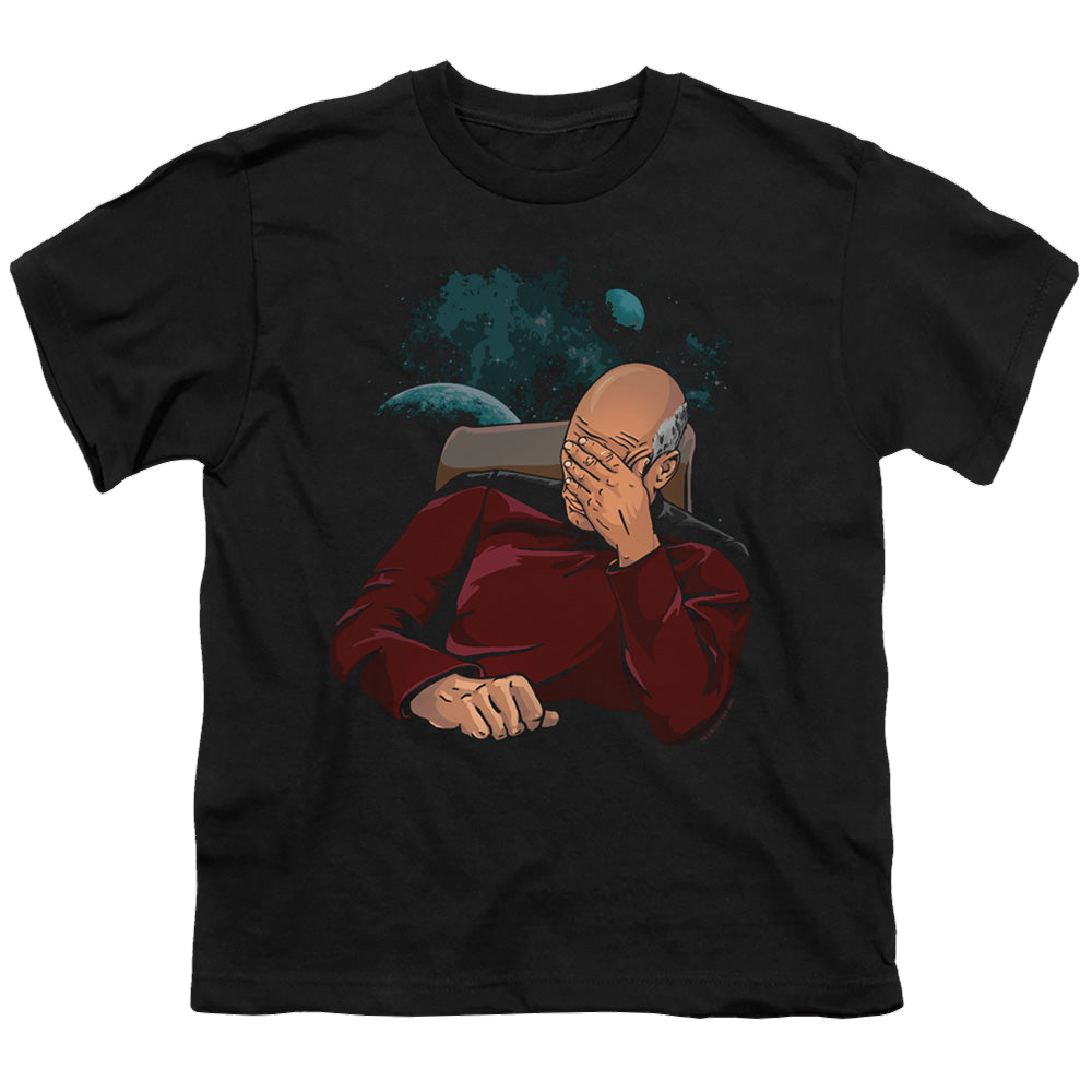 Star Trek The Next Generation Facepalm - Youth T-Shirt Youth T-Shirt (Ages 8-12) Star Trek   