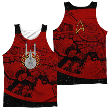 Star Trek Uss Enterprise Schematic men's all-over print tank