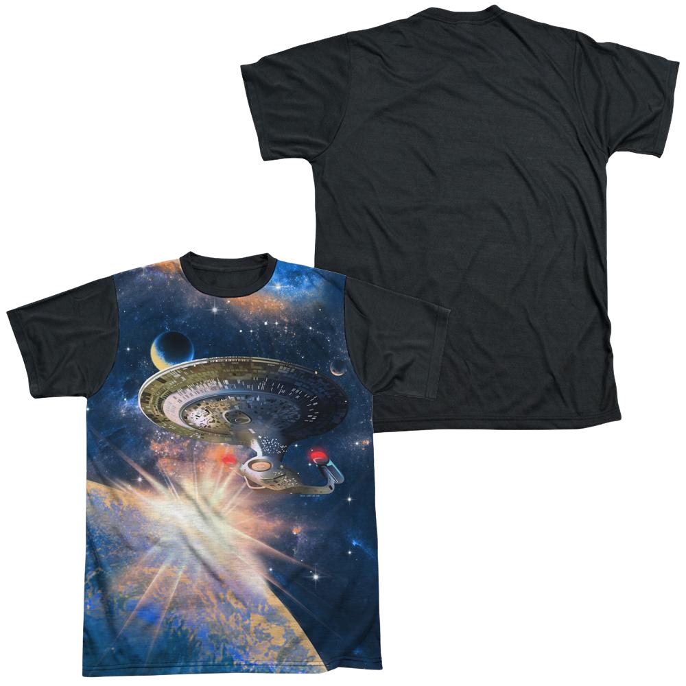 Star Trek Next Generation Enterprise Men's Black Back T-Shirt Men's Black Back T-Shirt Star Trek   