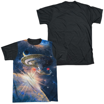 Star Trek Next Generation Enterprise men's black back t-shirt