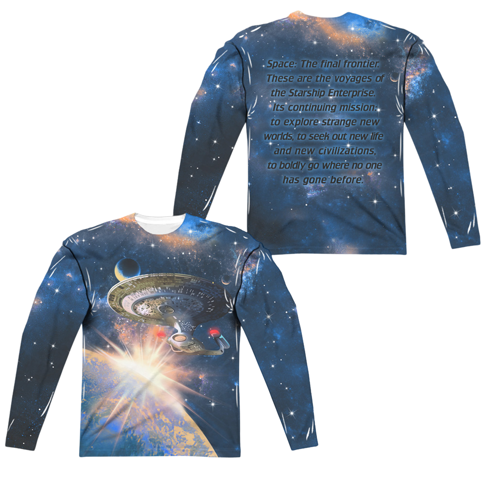 Star Trek Next Generation Enterprise Men's All-Over Print T-Shirt Men's All-Over Print Long Sleeve Star Trek   