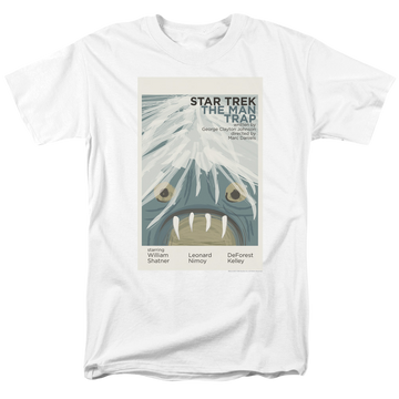 White men's regular fit t-shirt with Star Trek The Original Series Tos Episode 1 graphic