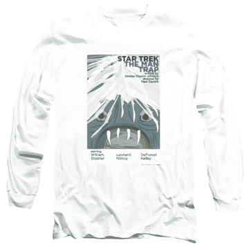 Black men's long sleeve t-shirt with Star Trek Tos Episode 1 graphic