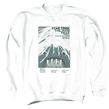 Black men's crewneck sweatshirt with Star Trek Tos Episode 1 graphic