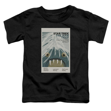 Black toddler t-shirt with Star Trek Tos Episode 1 graphic